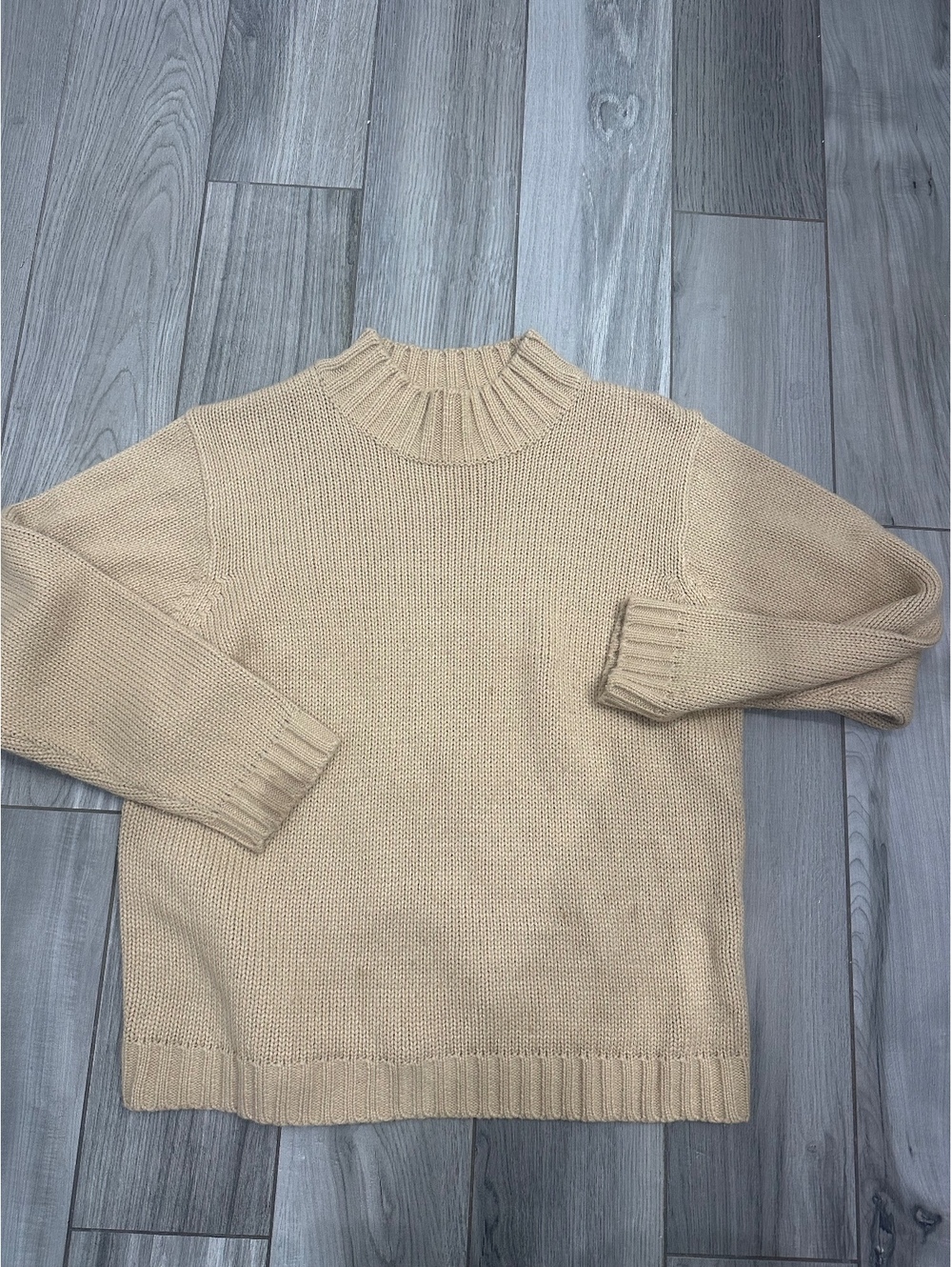 Jennifer Moore Beige Acrylic Pullover Sweater Large